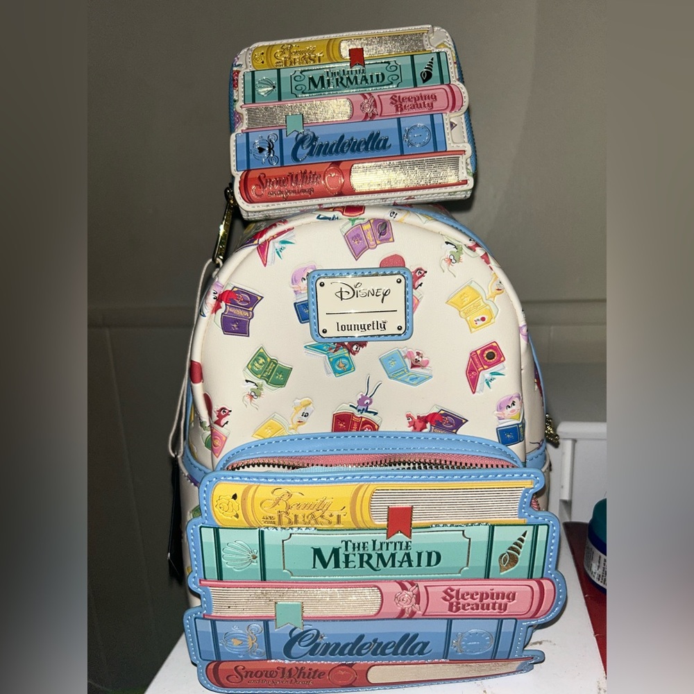 Lounge-fly Disney princess book backpack SET